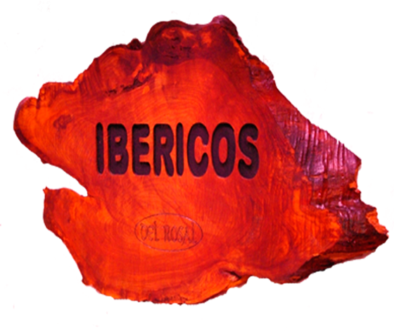 madera grabada con logo ibericos